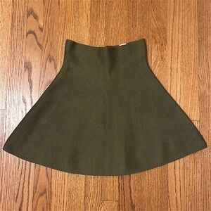 Zara Green Mini A-Line Skirt Casual
